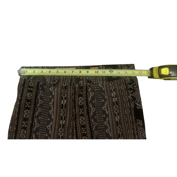 Pilcro & The Letterpress Pants Women’s 28 Multi Serif Printed Corduroy Brown - Picture 5 of 9